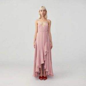 Fame and Partners Ruffle Skirt Wrap Dress